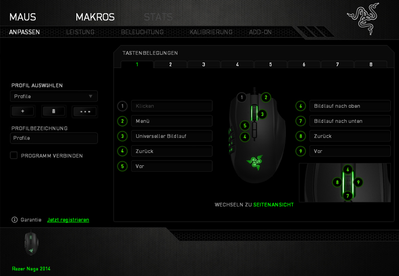 Razer Naga 2014 - Software